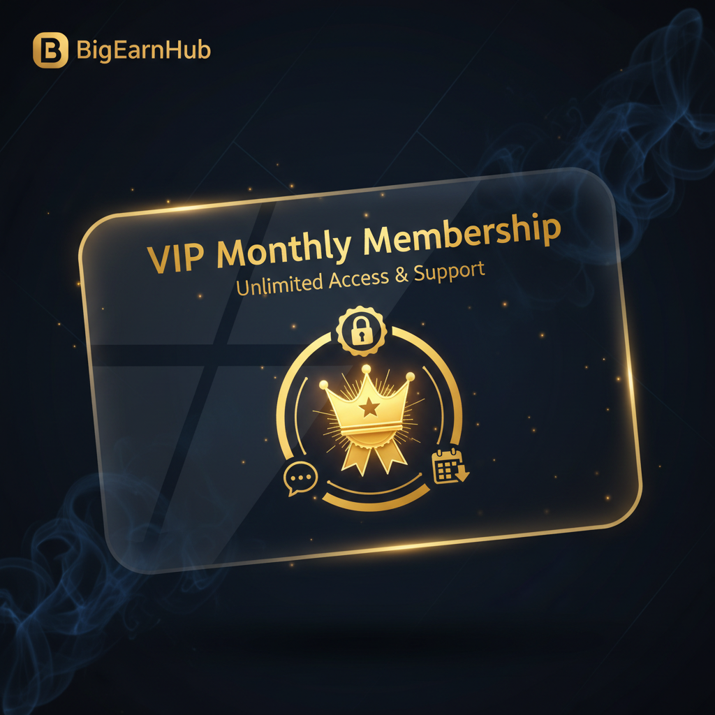 BigEarnHub VIP Monthly Membership β Unlimited Access & Support