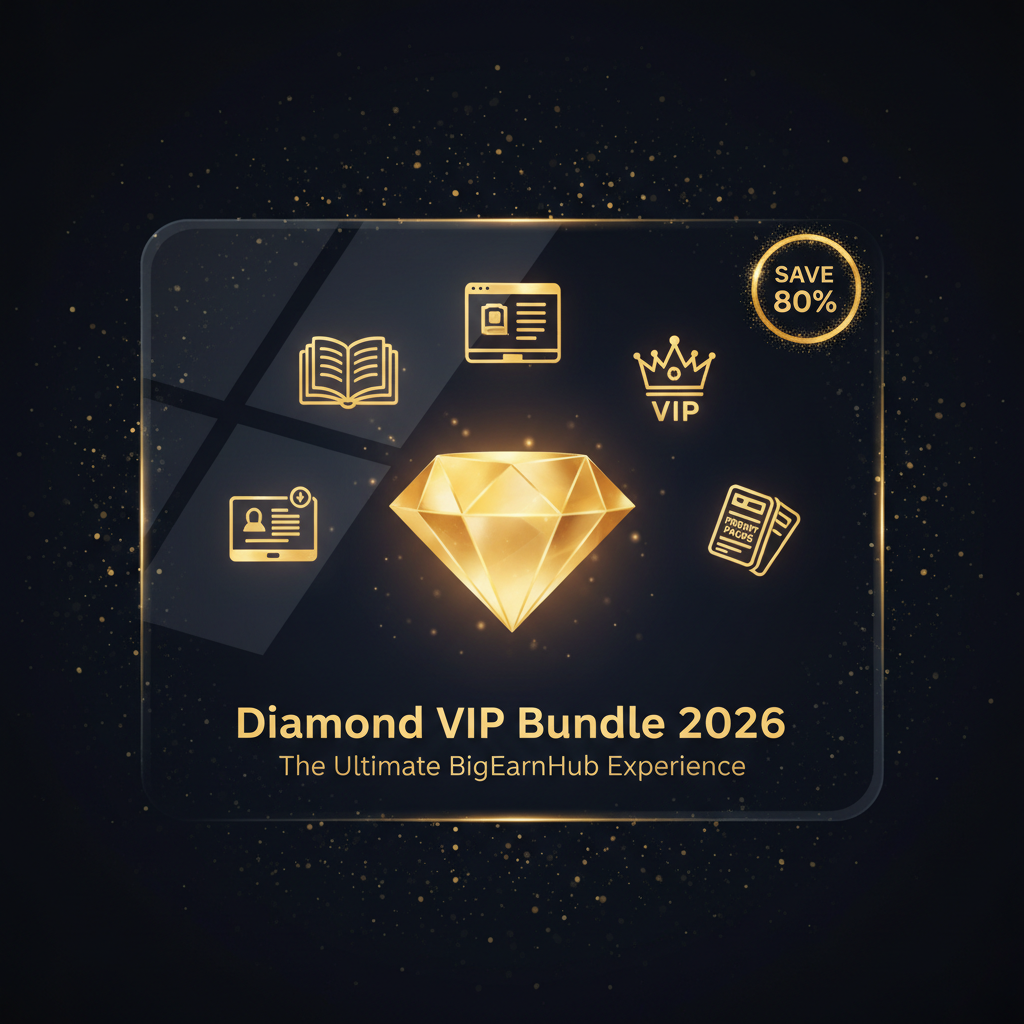 Diamond VIP Bundle 2026 — The Ultimate BigEarnHub Experience — Save 80%