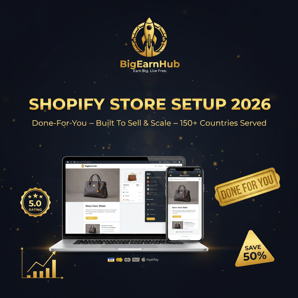 Shopify Store Setup 2026 β BigEarnHub