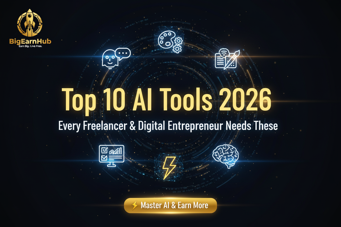 BigEarnHub — Earn Big. Live Free. Top 10 AI Tools 2026