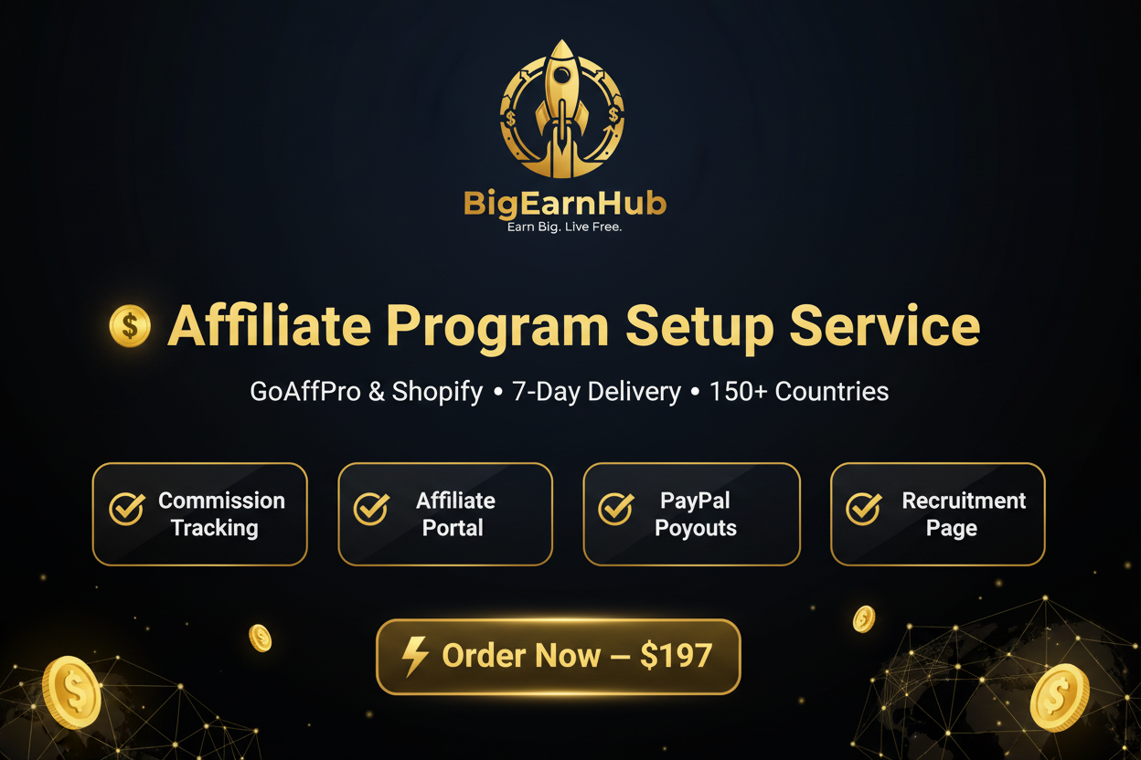 Affiliate Program Setup Banner