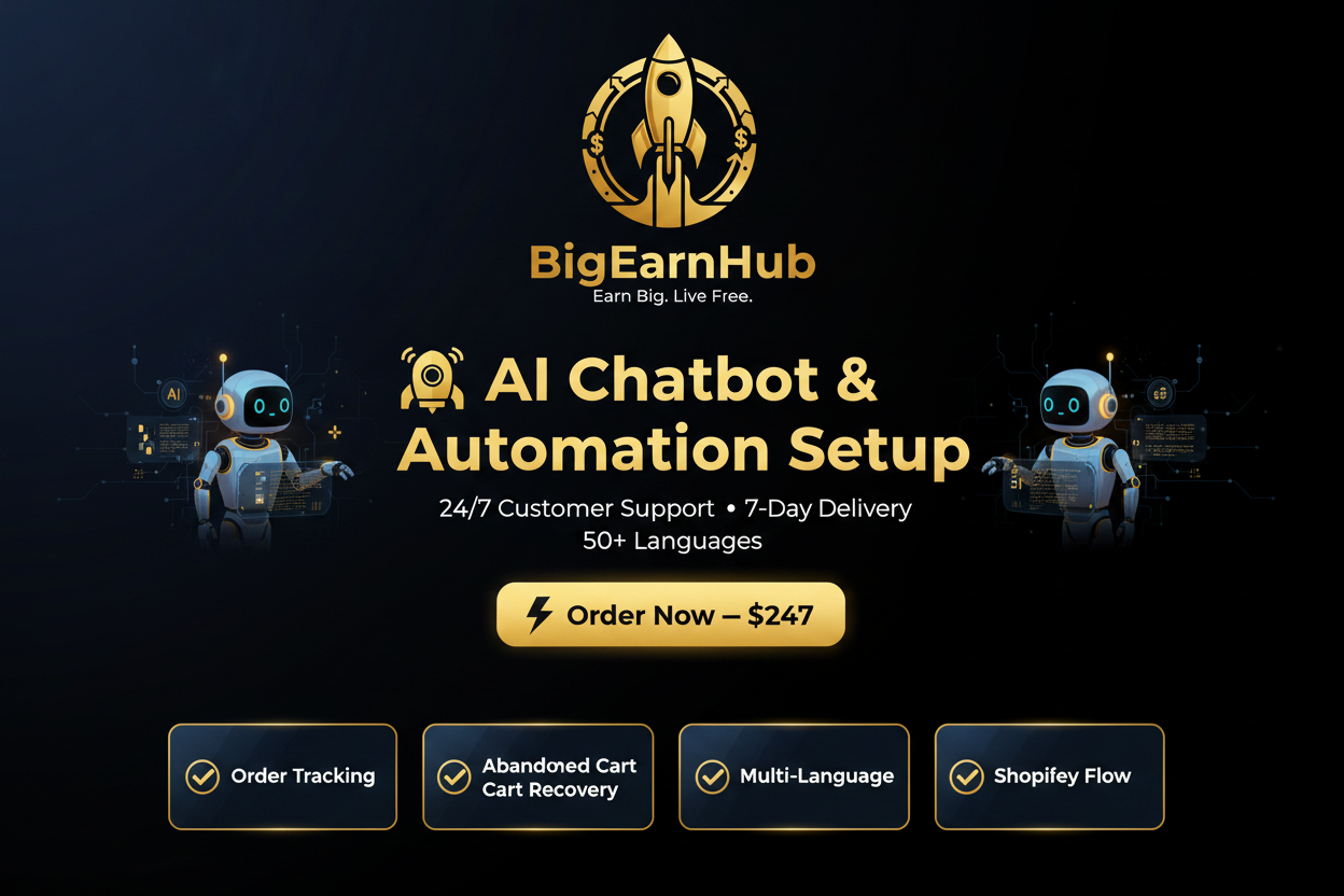 🤖 AI Chatbot & Automation Setup Service — Shopify | 7-Day Delivery