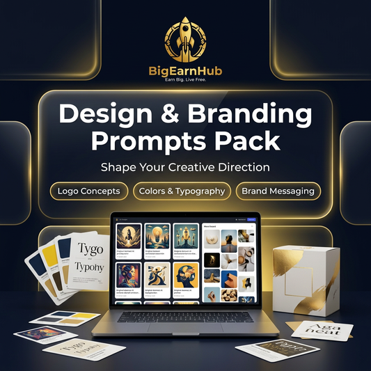 BigEarnHub Design & Branding Prompts Pack কভার