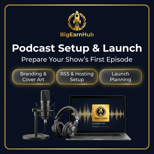 BigEarnHub Podcast Setup & Launch কভার