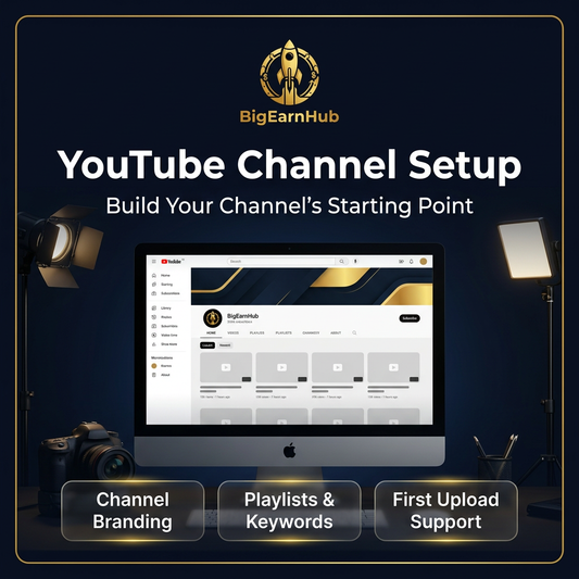 BigEarnHub YouTube Channel Setup কভার
