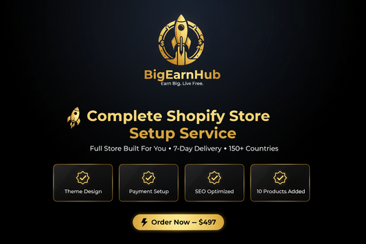 🛍️ Complete Shopify Store Setup Service — Done For You | 7-Day Delivery