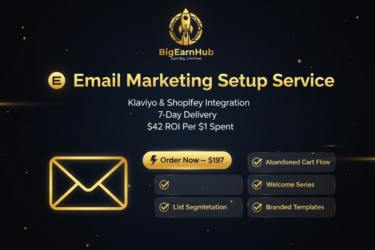 📧 Email Marketing Setup Service — Klaviyo & Shopify | 7-Day Delivery