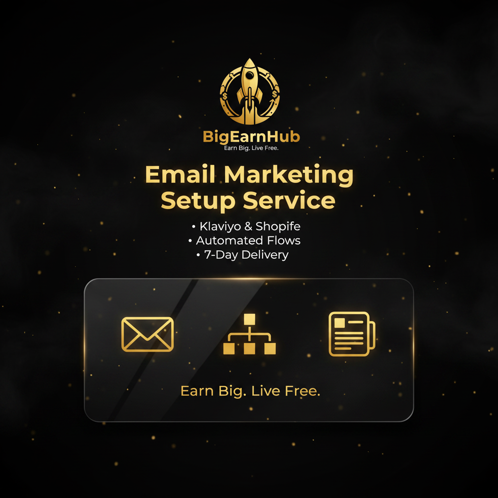 Email Marketing Setup Service — Klaviyo & Shopify — BigEarnHub
