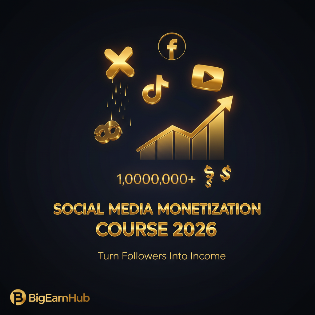 Social Media Monetization Course 2026 — Turn Followers Into Income — BigEarnHub