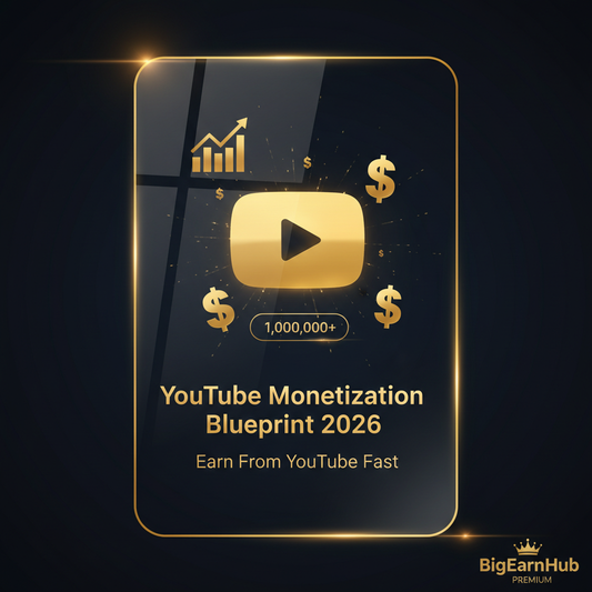 YouTube Monetization Blueprint 2026 — Earn From YouTube Fast — BigEarnHub