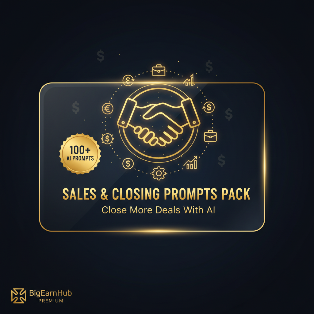Sales & Closing Prompts Pack — Close More Deals With AI — BigEarnHub