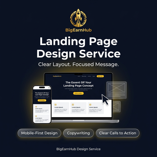 Landing Page Design Service কভার
