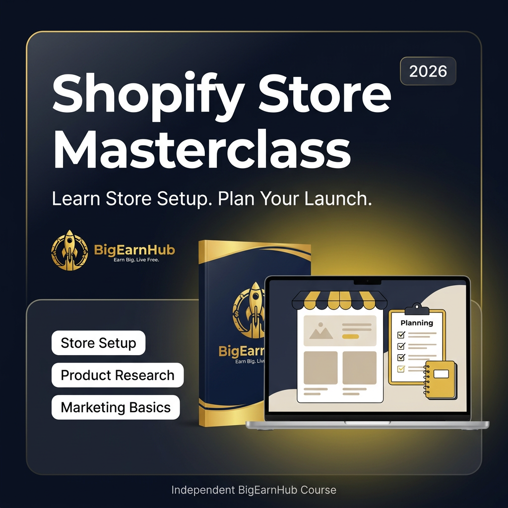 Shopify Store Masterclass 2026 কভার