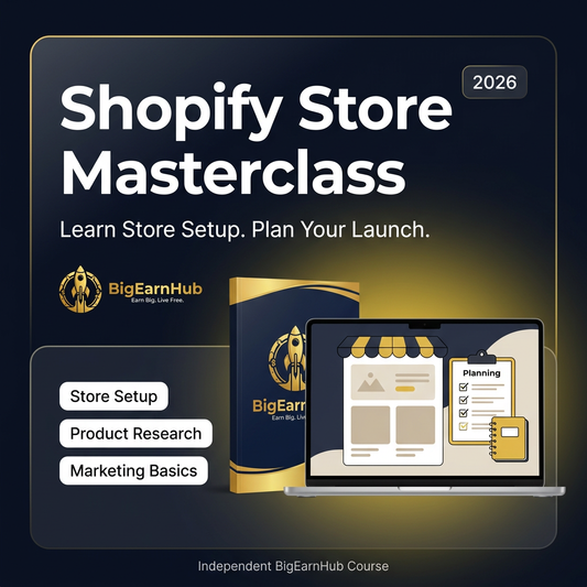 Shopify Store Masterclass 2026 কভার