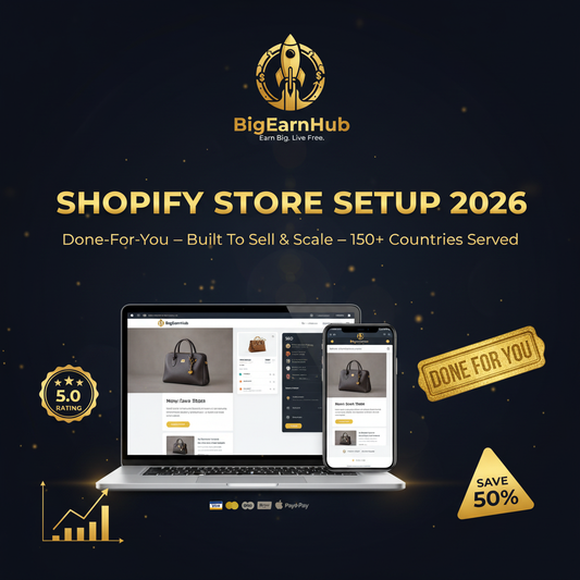 Shopify Store Setup 2026 — BigEarnHub